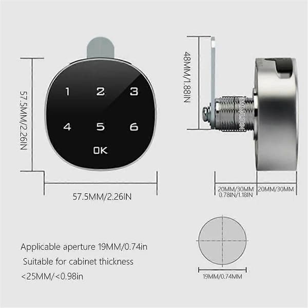 Skabslås Kombinationslås Kodeaktiveret Smart Skabslås B As Shown