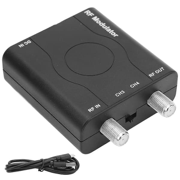 HDMI-kompatibel RF-modulatoradapter, RF-modulatorkoaksialkonverter, HD Multimedia Interface til RF Black