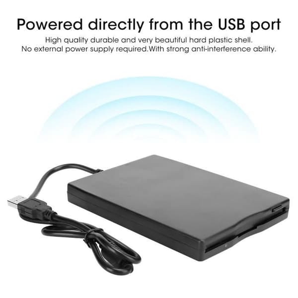 3,5\" diskettedrev, bærbart USB 3,5\" eksternt diskettedrev, ekstern pc-diskettedrevkortlæser