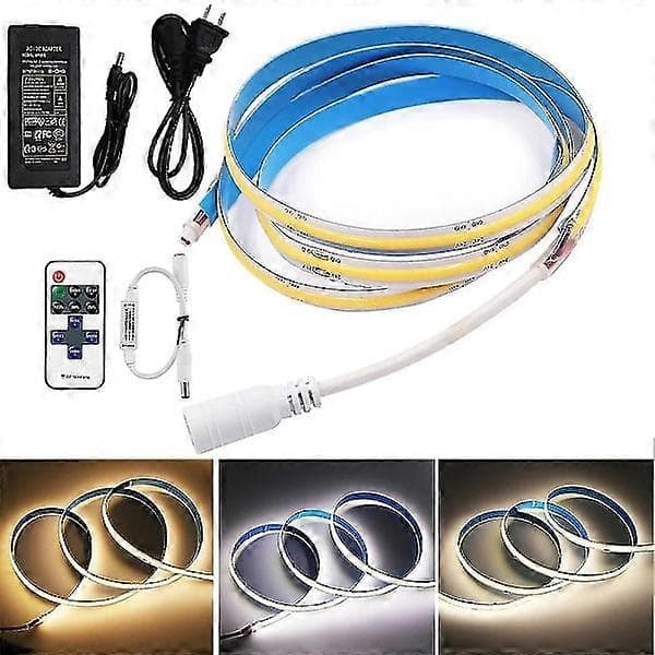 2m COB LED-stripe med 640 lysdioder, 10mm, 12V