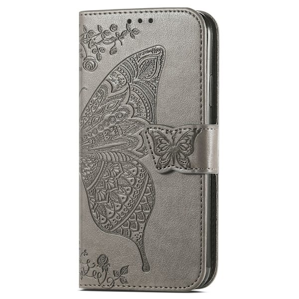 iPhone 16 Kuori Perhoskuvio Harmaa 65