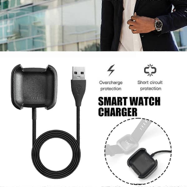 För Fitbit Versa 2 Smart Watch USB Laddningskabel Strömladdare