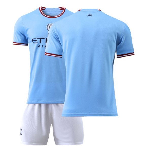 22-23 Manchester City Home Shirt Kit - Fotbollströja Kit - Outdoor Sports Quick Dry Shirts inget nummer XL