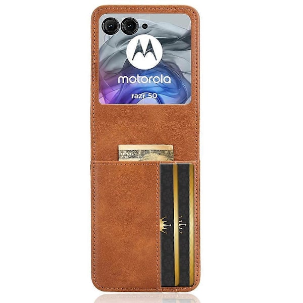 Motorola Razr 50 5G Lompakkokotelo Iskunkestävä Nahkainen Puhelinkuori Multicolor Style B