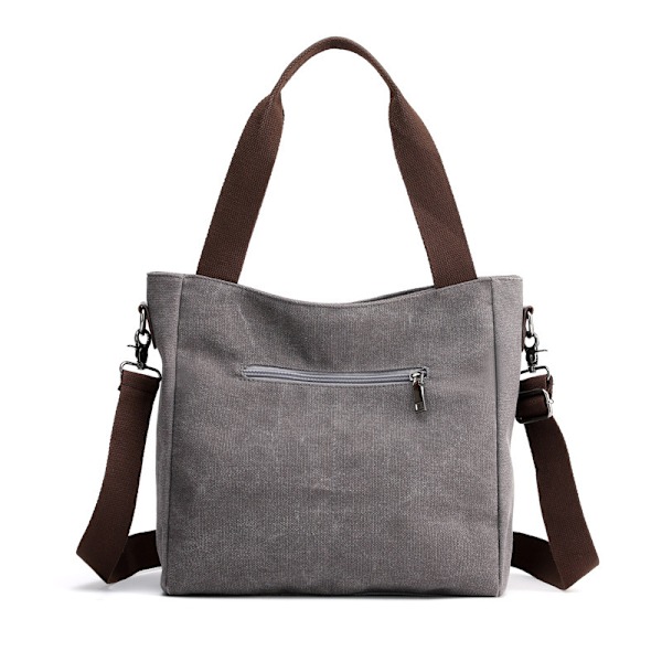 Axelväskor för kvinnor Canvas Axelväska Dam Retro Axelväska Casual Business Axelväskor Rese Axelväska Gris