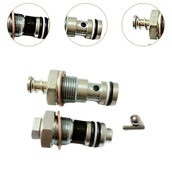 Manuell gaffeltruck sylinderspole Solid hydraulisk pallebil ventilspolesett Silver 5.28cm