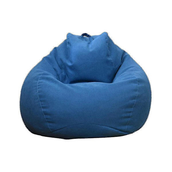 Ny Ekstra Stor Sækkestol Sofa Betræk Indendørs Lazy Lounger Til Voksne Børn Sellwell Blue 100 * 120cm