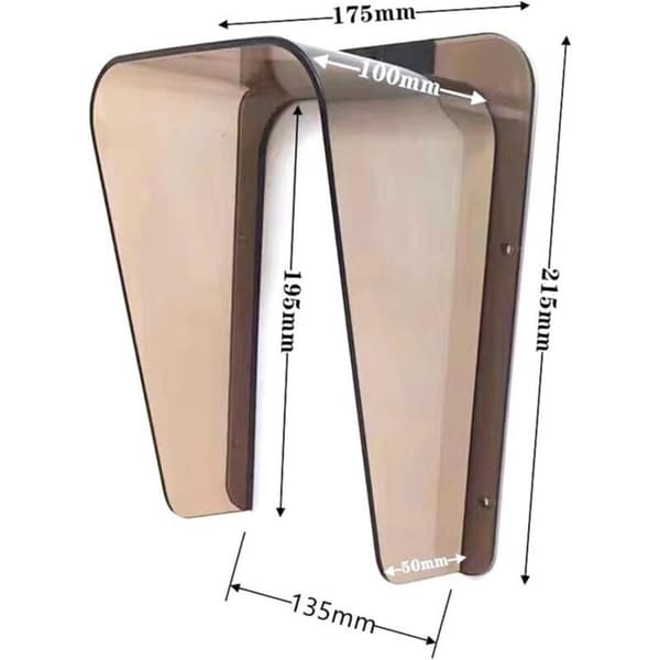 Regnslag 13,5x19,5 cm til videodørklokke, sol-/regnbeskyttelse, velegnet til kameraer og samtaleanlæg.