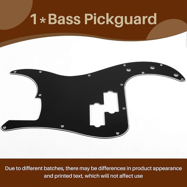 Bas Pickguard til PB Bas, Tilbehør til musikinstrumenter Black
