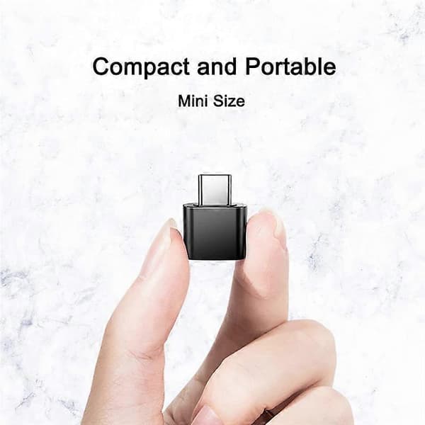 USB C til USB-adapter, USB C til USB 3.0 OTG-adapter, USB hunn til USB-C hann kompatibel med Pro, Gal Whiteblack