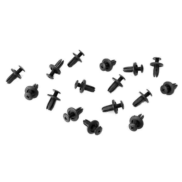 50 stk. 6 mm sorte plastik tryknitterclips 15x30,48 mm trimpanel