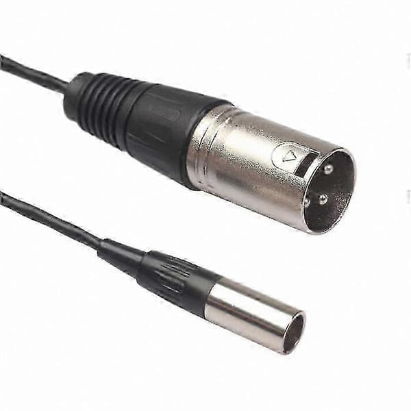3-Pin XLR Han til Han Mini Lydkabel Konnektor Black