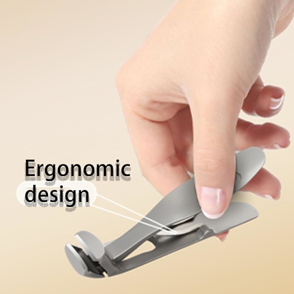 Negleklipper til Tykke Tånegle, Ergonomisk Vinklet Hoved Senior Tånegleklipper, Shirem Negleklipper Sort Black 1pc