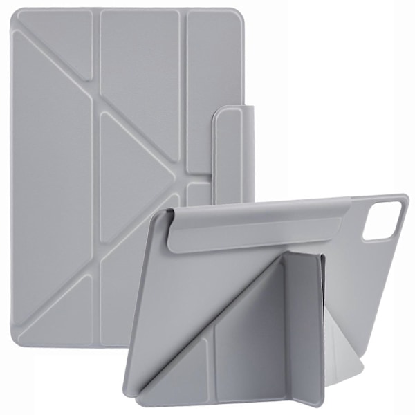 For Xiaomi Pad 7 Pro Pad 7 Deksel PC PU Lær Origami Stativ Magnetisk Nettbrettdeksel - Multicolor Grey
