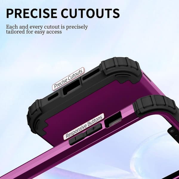 Silikon Hybrid PC- phone case för iPhone 15 Purple