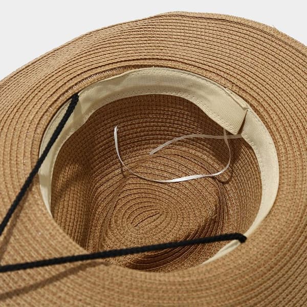XJYDNCG Cowboyhat til kvinder, stråhat, sommer solhat til kvinder og mænd - hvid
