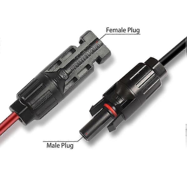Solcellepanelkobling til XT60 12AWG adapterkabel, kompatibel med RV solcellepanel bærbar kraftstasjon solcellegenerator - 1,5M 4,9Ft