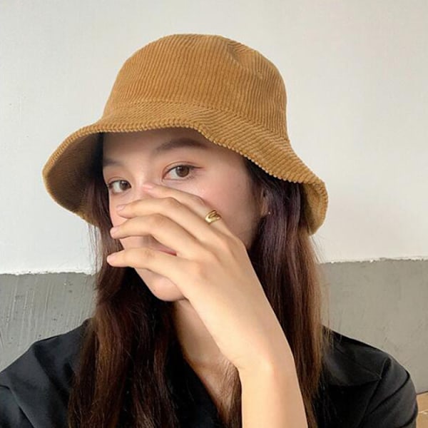 Ny Efterår Vinter Manchester Bucket Hat til Kvinder Ensfarvet Fiskerhat Blød UV Beskyttelse Fiskehat Unisex Casual Cap