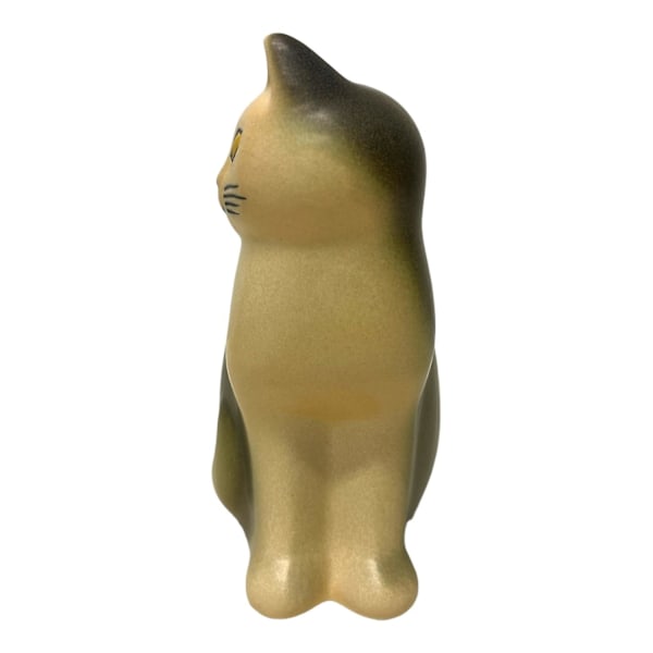 Måns Katten - Gustavsberg - Lisa Larson designad Midi Helt Grå med Vit Svans