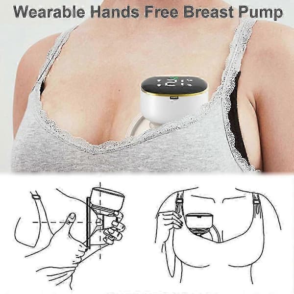2025 1-pack Bärbar Bröstpump Handsfree Elektrisk Bröstpump
