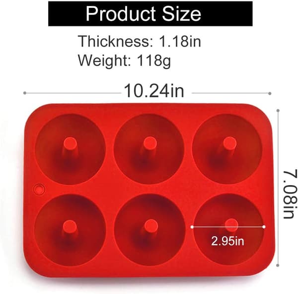 Non-stick silikonmunkformar (2-pack) - 6 hålrum - blå och röd färg