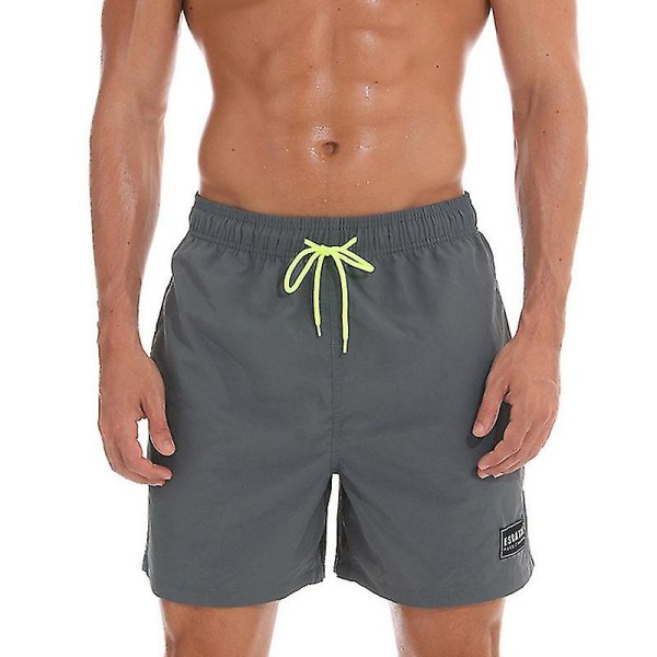 Herr Summer Swimming Board Shorts Badshorts Trunks Strandkläder Grey 2XL