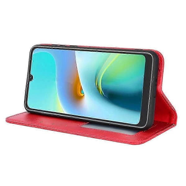 Fodral för Blackview A50 Ställ Skydd Magnetisk Stängning Läder Plånb... Red