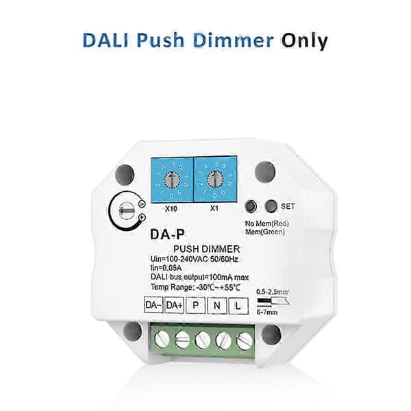 For DALI Push LED lysdæmper 110V-240V med hukommelsesfunktion Smart Control