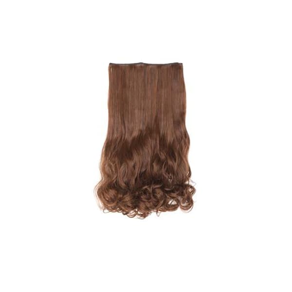 Clip-on Hårextensions - Krøllete & Rett Hår - 70 cm Lys Brun LightBrown one size