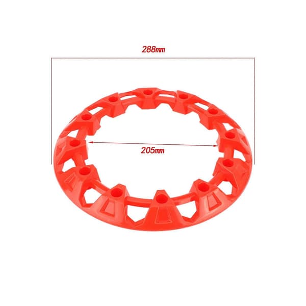 Generisk ATV Fælgbeskyttelse Dekor Modifikation Dele Multiformål Red 10 Inches