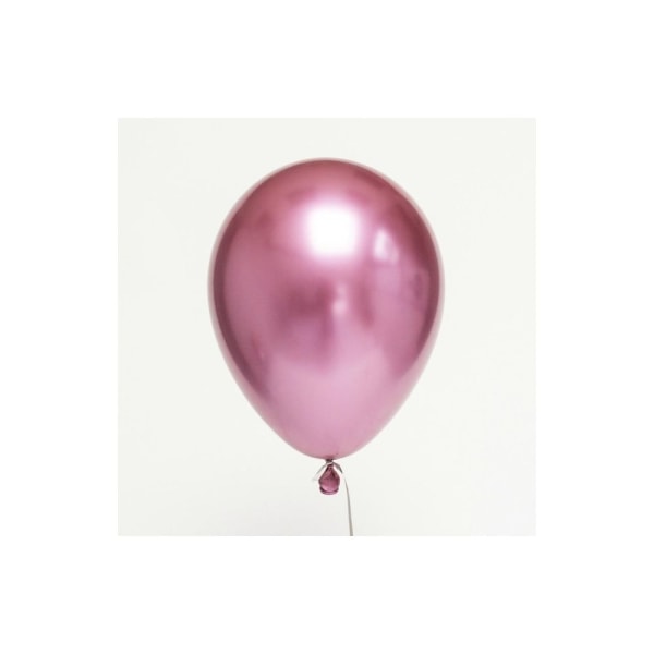 50 STK 12 tum glänsande metallpärla latexballonger metallisk färg Uppblåsbar luftboll Födelsedagsfestdekoration (rosa)
