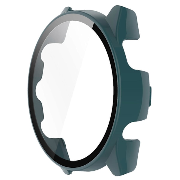 Yhteensopiva Garmin Forerunner 265S:n kanssa Naarmuuntumaton PC-kellokotelo karkaistulla lasisella näytönsuojalla - Tumma Bl Multicolor Blackish Green
