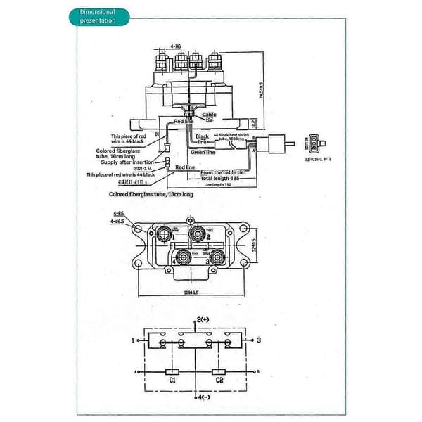 12V 300A Elektrisk Spil Relæ 4300 Spil Relæ til ATV