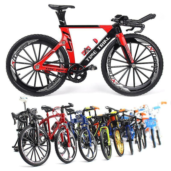1:10 Mini Mountain Bike Diecast Metal Finger Cykel Racing Toy Track cycling red