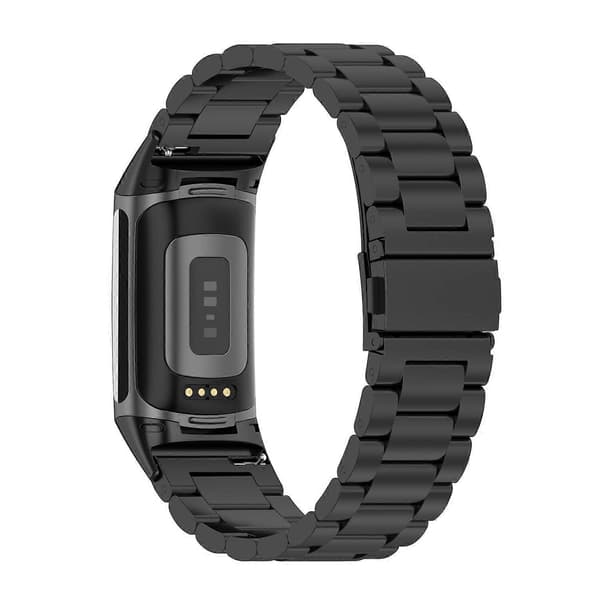 Tre Perler Rustfrit Stål Metal Urrem Til Fitbit Charge 6 Black
