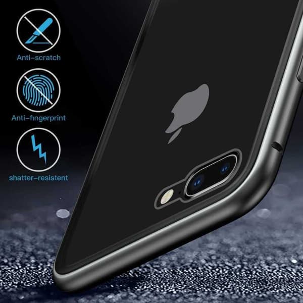 iPhone 7 Full Coverage Premium Case Glassback V4 Transparent transparent