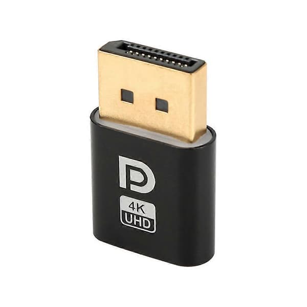 4K Displayport Dummy Plug DP Display Adapter EDID Hovedløs Ghost Emulator Desktop Tilbehør til PC