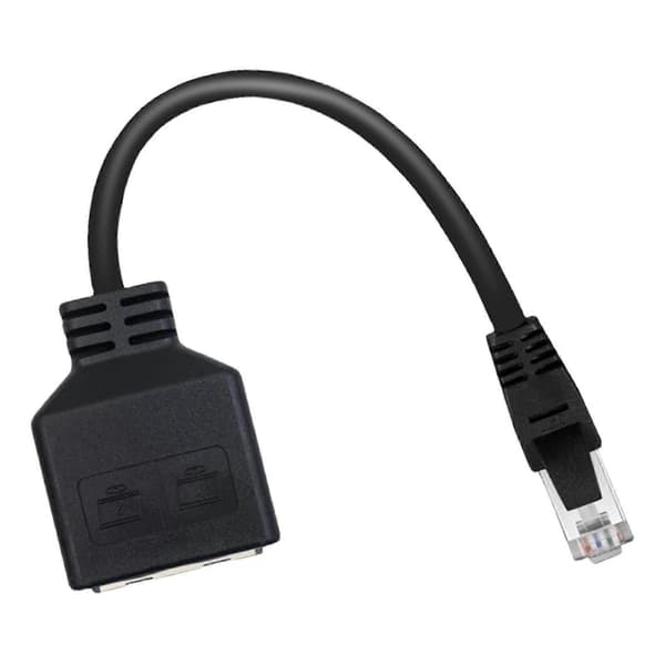 RJ45 Ethernet Splitter, 1 Stik til 2 x Hun LAN Internet Kabel Adapter FT