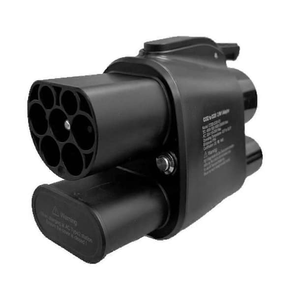 Bil CCS2 til CCS1 Adapter EV Lader Koble Adapter AC+DC 250A Elektrisk Kjøretøy Lader Hurtiglading Black