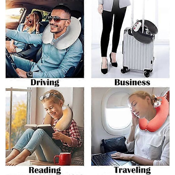 Tecknad Nackstöd & Nackkudde för Barn Pojkar & Flickor, Tonåringar, Resetillbehör för Flygplan, Bil, Fällning, Memory Foam Söt Plysch Resekudde Lila