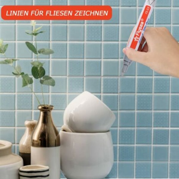 Fogpenna Kakelfog Ljusgrå 8 Stycken Fogpenna Badrum Emajl Reparationspenna Fogar Ersättning Vit För Kakel Och Kök.pa
