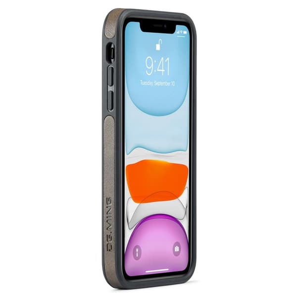 DG.MING Mobilcover til iPhone 11 PU Læder Coated PC+TPU - Brun