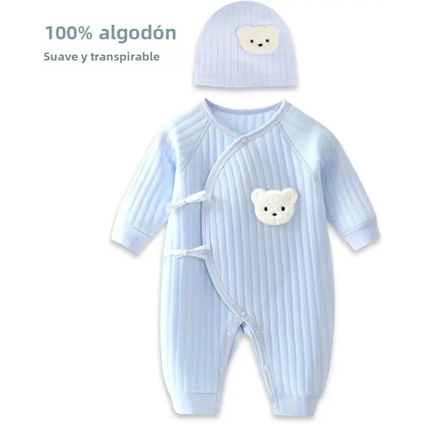 Bodysuit för pojkar och flickor nya vinter bomull babykläder 0-6m Khaki newborn