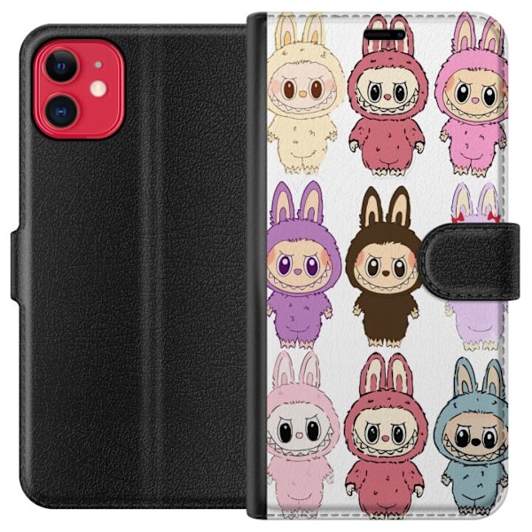 Apple iPhone 11 Wallet Case Labubu Pink Monster – Popkon Lommeboketui