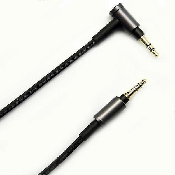 Til Sony WH-1000 XM2 XM3 XM4 H900N H800 hovedtelefon 3,5 mm lydkabel, 1,5 m/4,9 ft langt (sort uden mikrofon) Black Without Mic