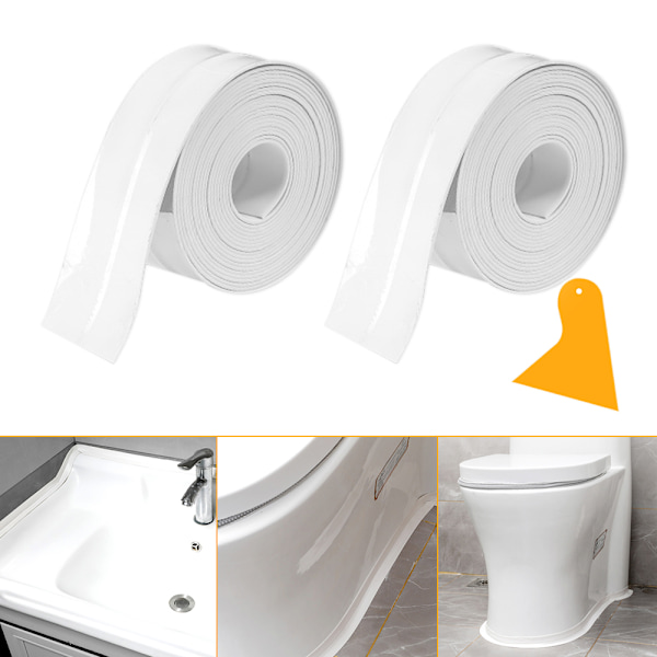 PVC Vedenpitävä Seinätarra Teippi Itseliimautuva Kulmatiivisteteippi Kylpyhuoneeseen Pure Color