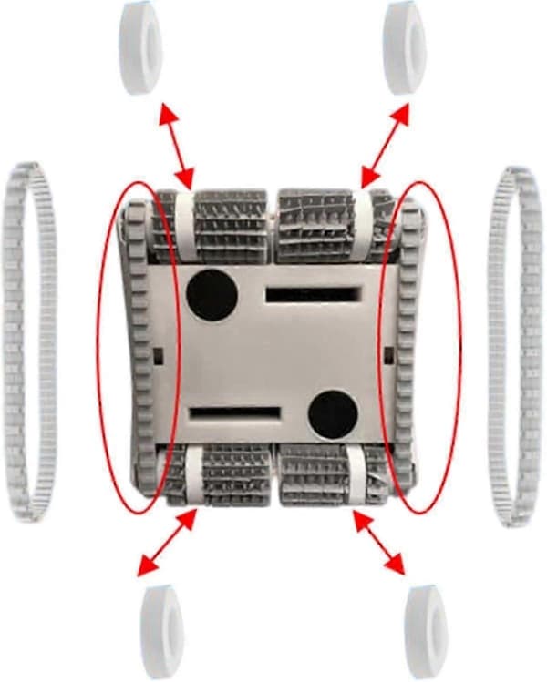 Dolphin Pool Robot Cleaner Replacement Kit 9985006-R2 Rails 6101611-R4 Rings Set