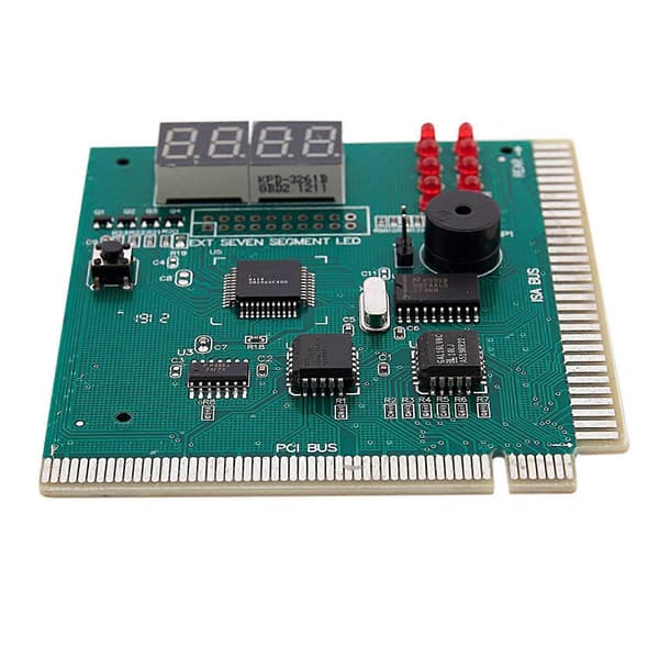 5X PC Bundkort Diagnostisk Kort 4-Cifret PCI/ISA POST Kode Analysator Green & black