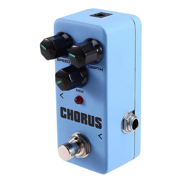 CHORUS Elgitarr Effektpedal FCH-2 Bärbar True Bypass Gitarr Effektor 3 Kontrollrattar Mini Gitarr Effektor Blue