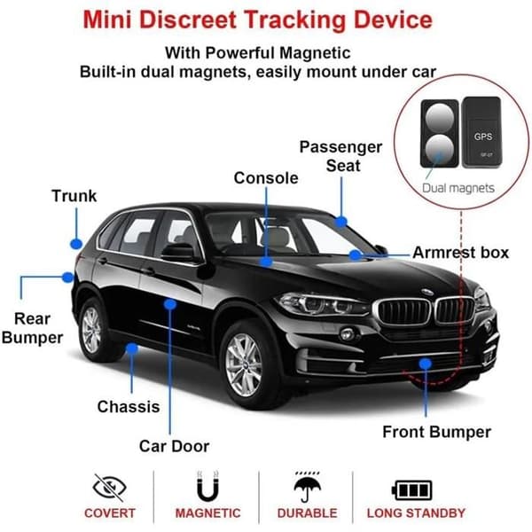 XJYDNCG Magnetisk GPS Tracker, GPS Tracker i realtid, Positionsenhed, Mini Magnetisk Bil Tracker